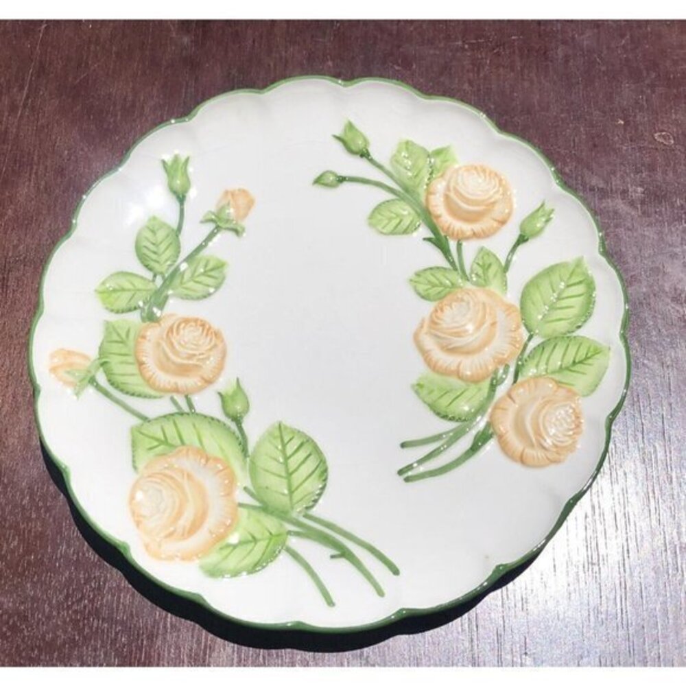 Peach Roses Plate “Rosalie” Romancing Provence